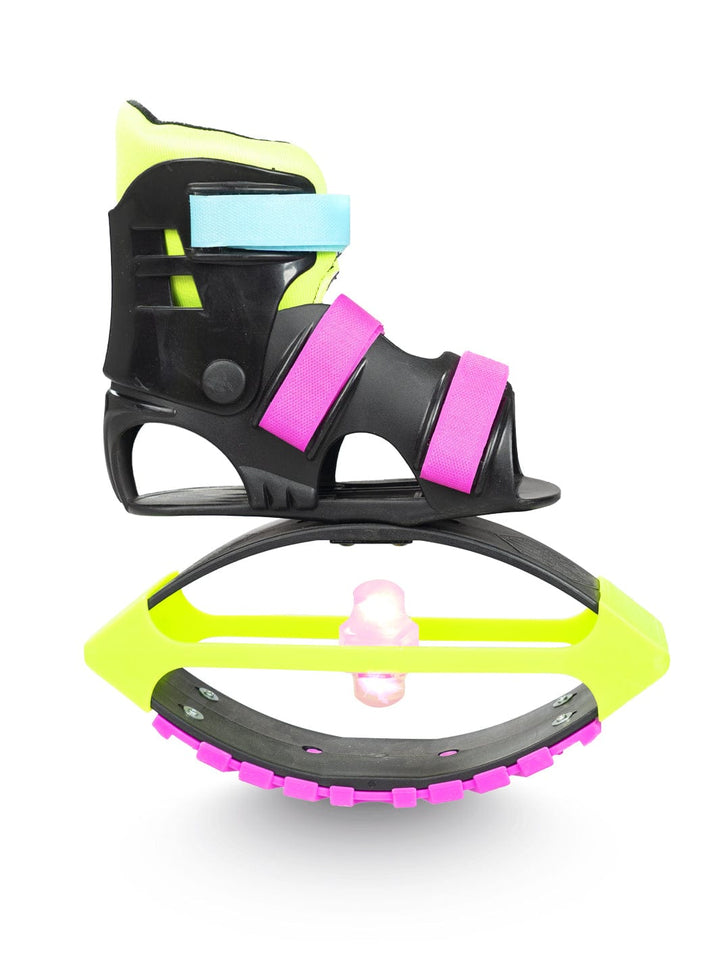 Madd Gear Boosters Boost Boots Kids Jumping Shoes Kangaroo Bouncing Kangoo Light-Up Lights LED Pink Lime