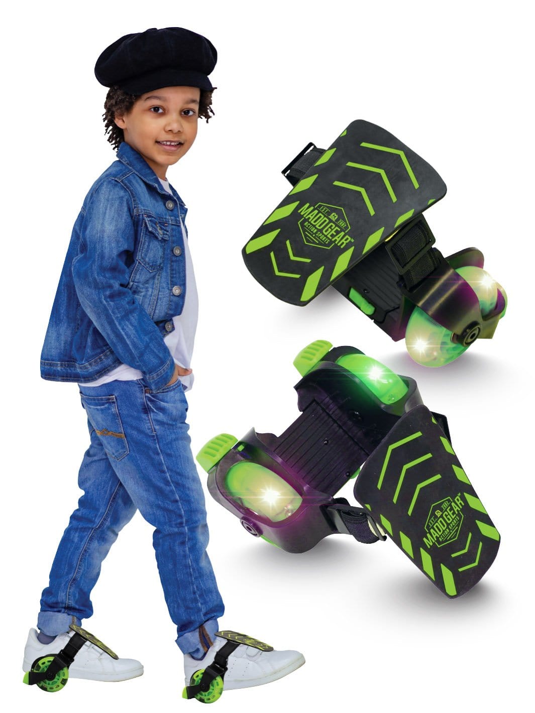 madd gear roller Madd Gear Light-Up Rollers - Green | Roll & Glide in Style! – Madd Gear Global
