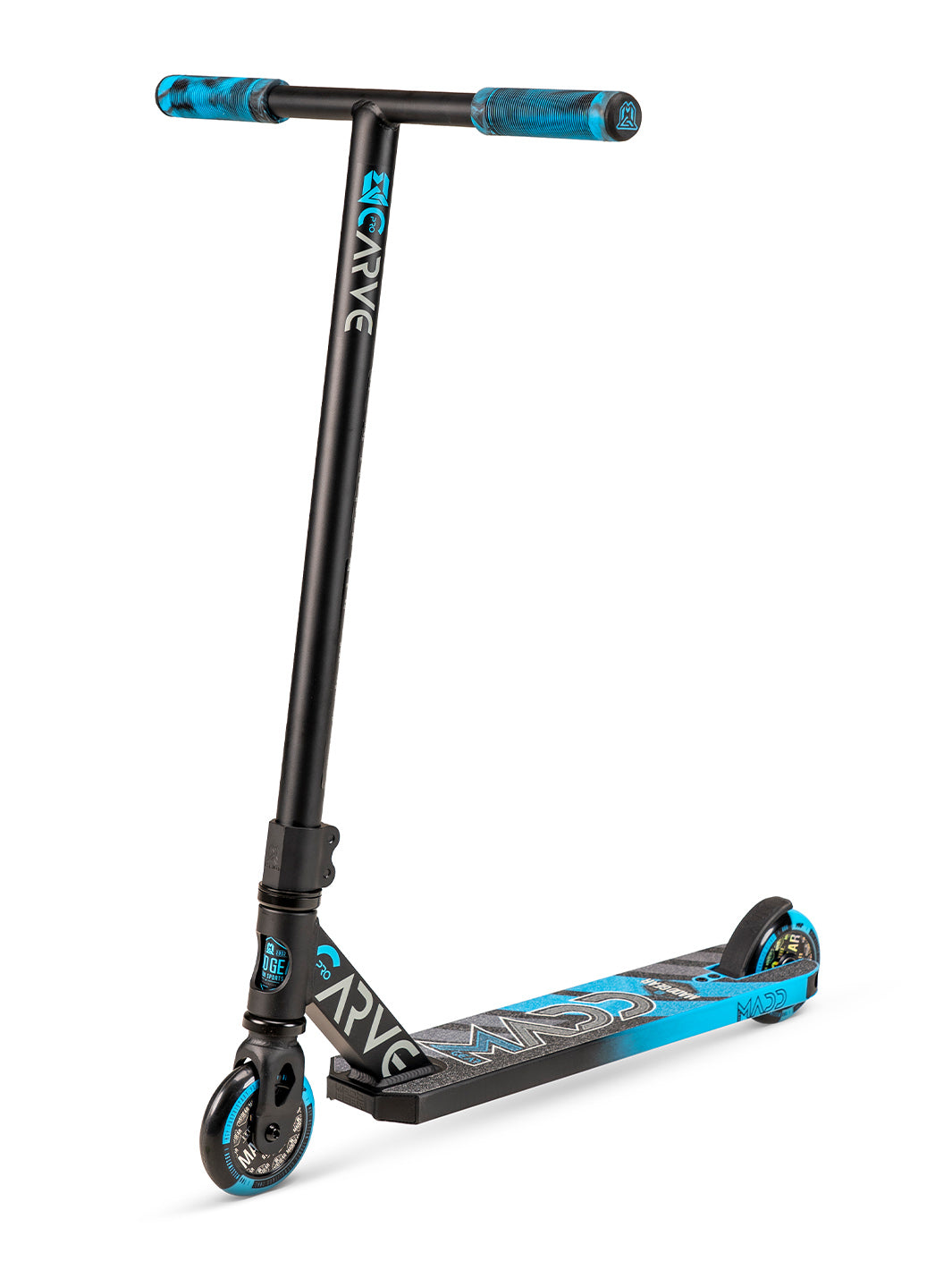 madd gear stunt scooter test Madd Gear Carve Pro-X Complete Trick Scooter - Black Blue – Madd Gear Global
