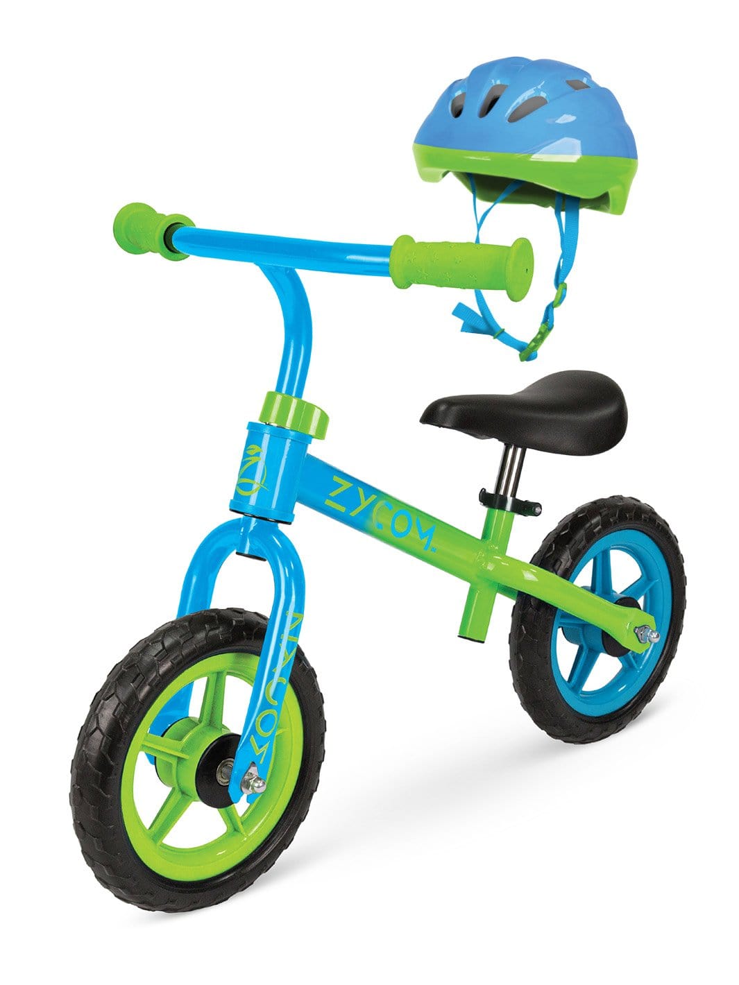 Zycom Zbike Zycomotion Balance Bike Strider Foot to Floor Boys Blue Green Madd