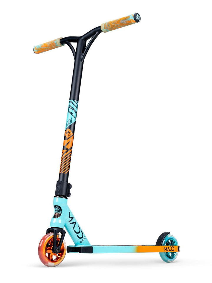 Quality Best Madd Gear MGO Kick Extreme Stunt Pro Scooter Teal Orange Complete Kids Boys Girls Park