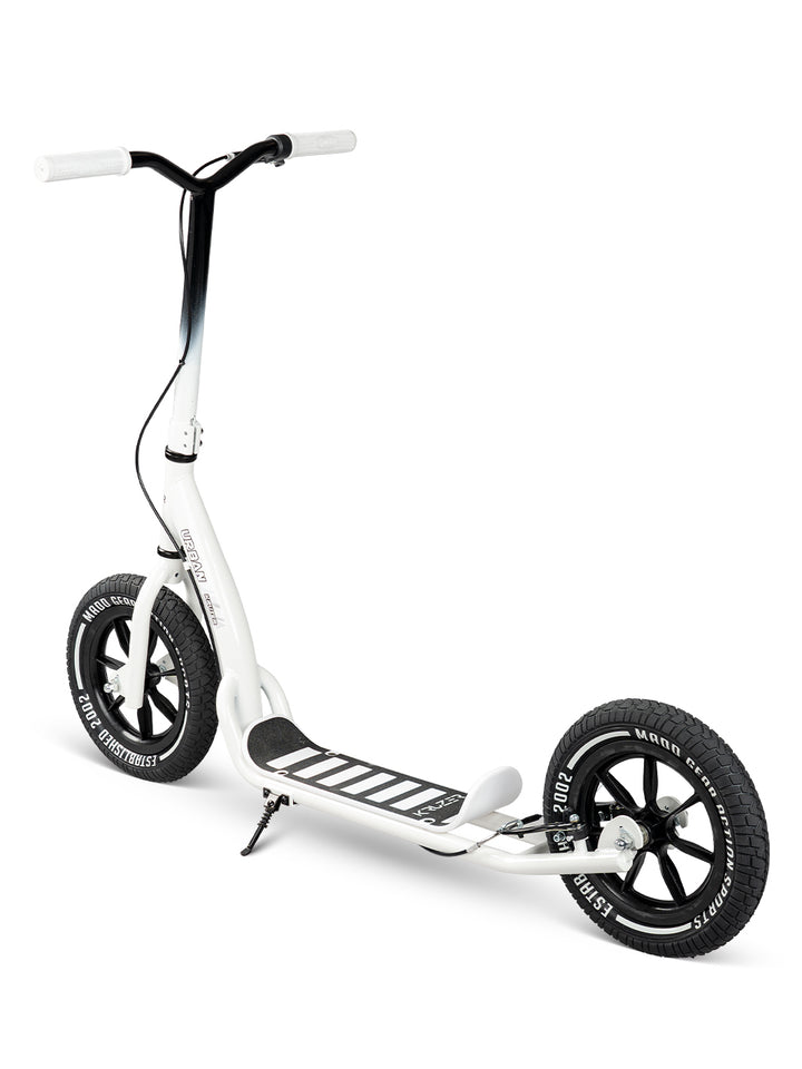 adults commuting scooter large white bmx style pneumatic tires