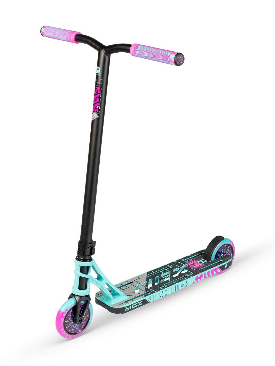 Teal Pink Children Pro Riding Stunt Scooter Skatepark Trick Smooth Riding